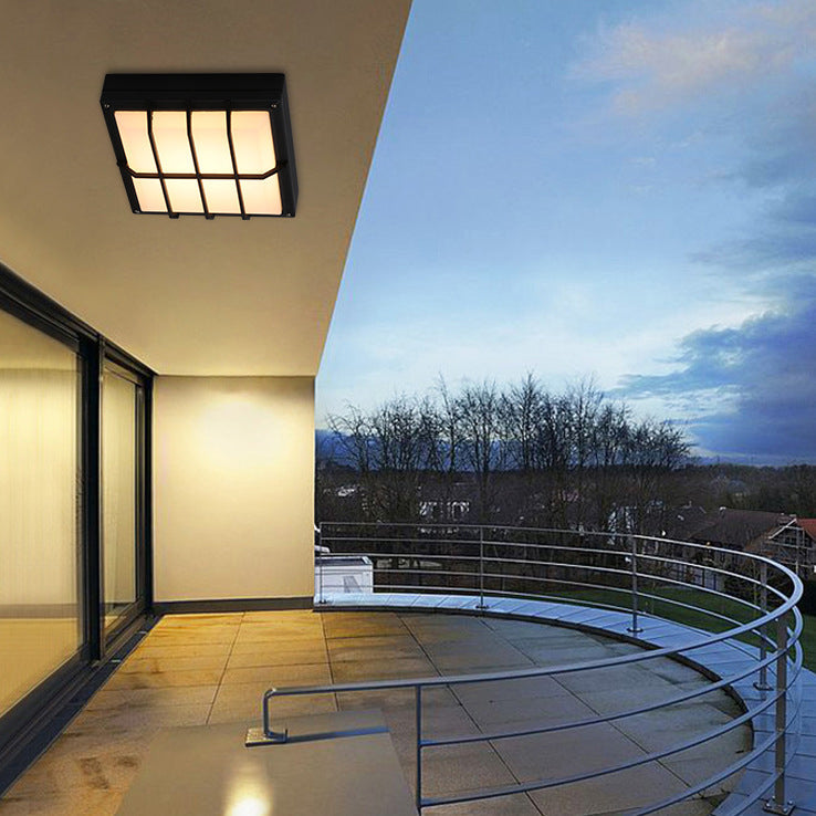 Aluminum PC Square Patio Outdoor Light