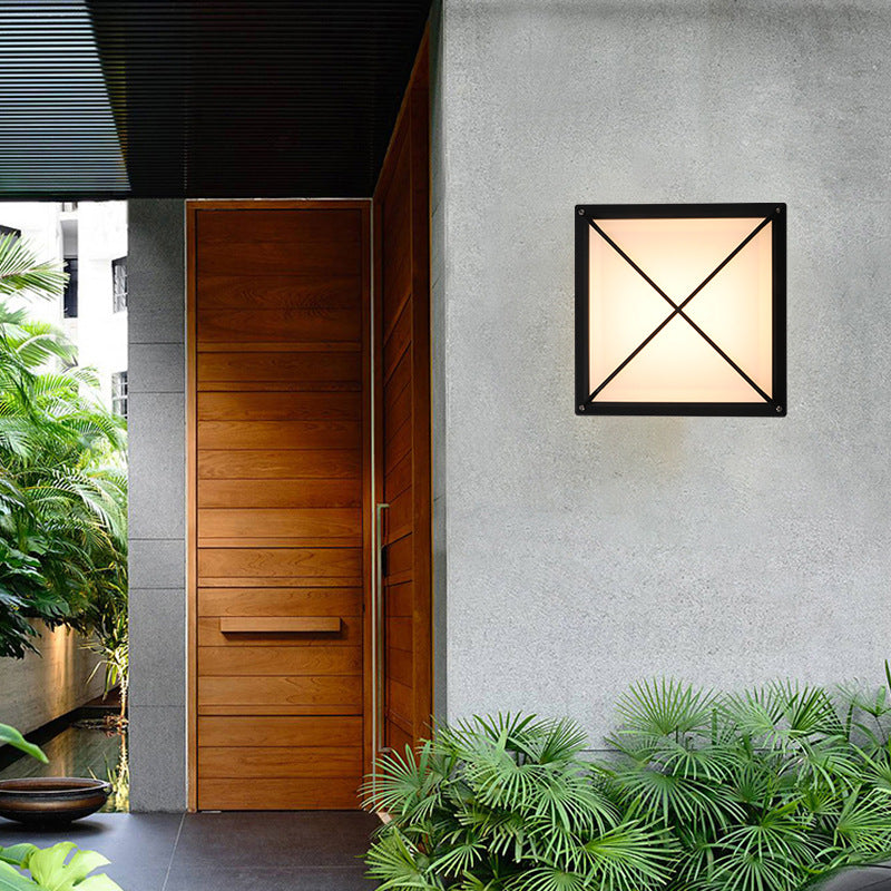 Aluminum PC Square Patio Outdoor Light