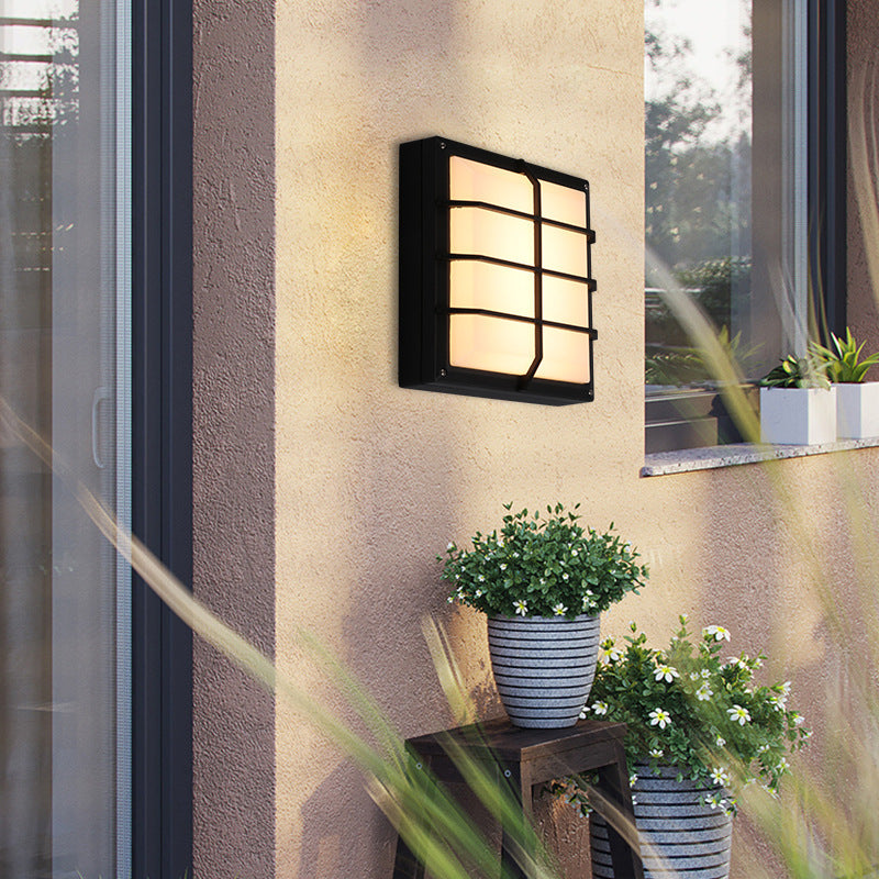 Aluminum PC Square Patio Outdoor Light