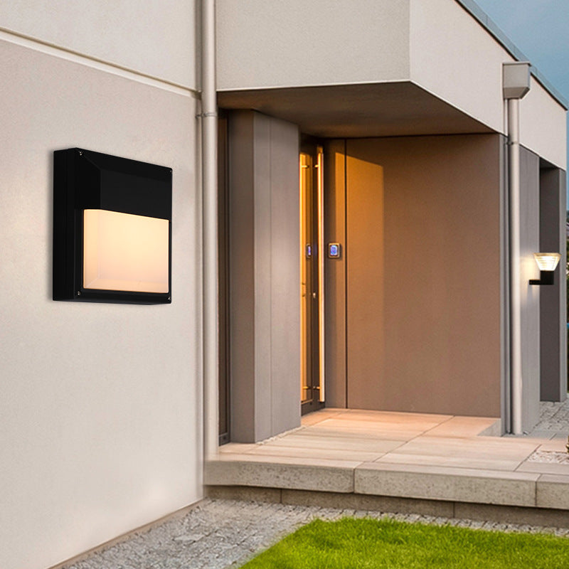 Aluminum PC Square Patio Outdoor Light