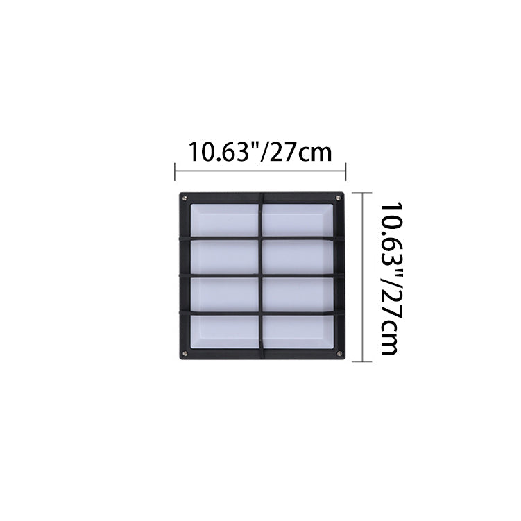 Aluminum PC Square Patio Outdoor Light