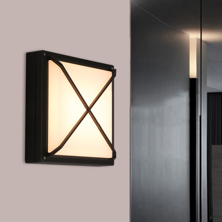 Aluminum PC Square Patio Outdoor Light