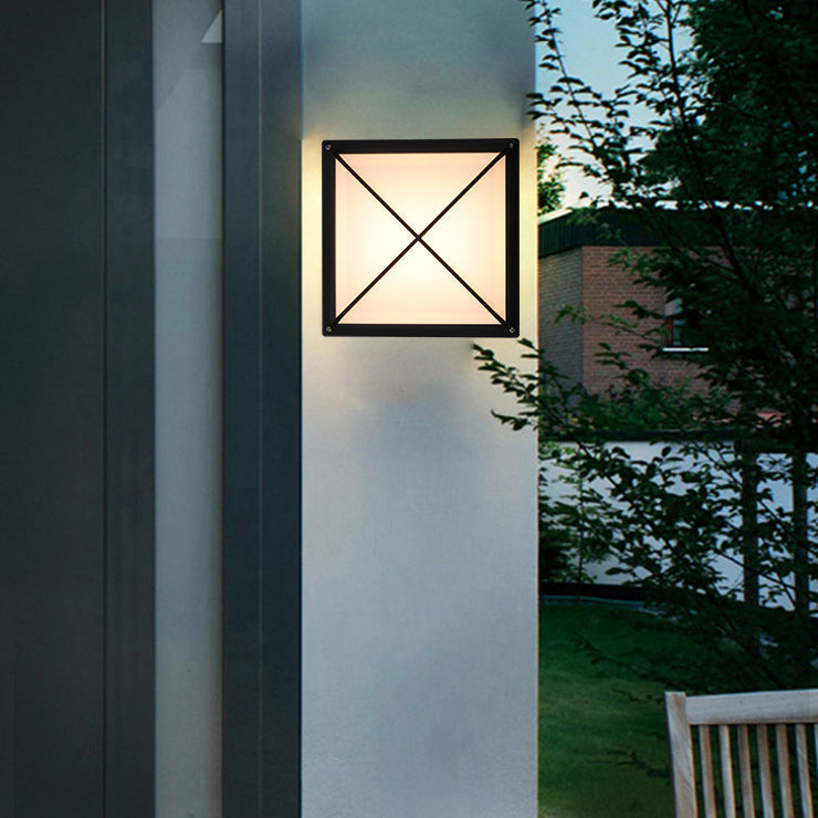 Aluminum PC Square Patio Outdoor Light