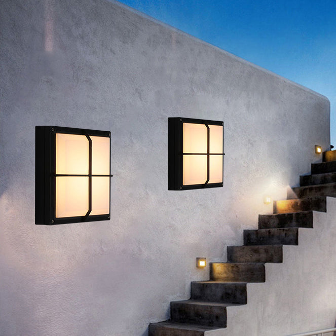 Aluminum PC Square Patio Outdoor Light