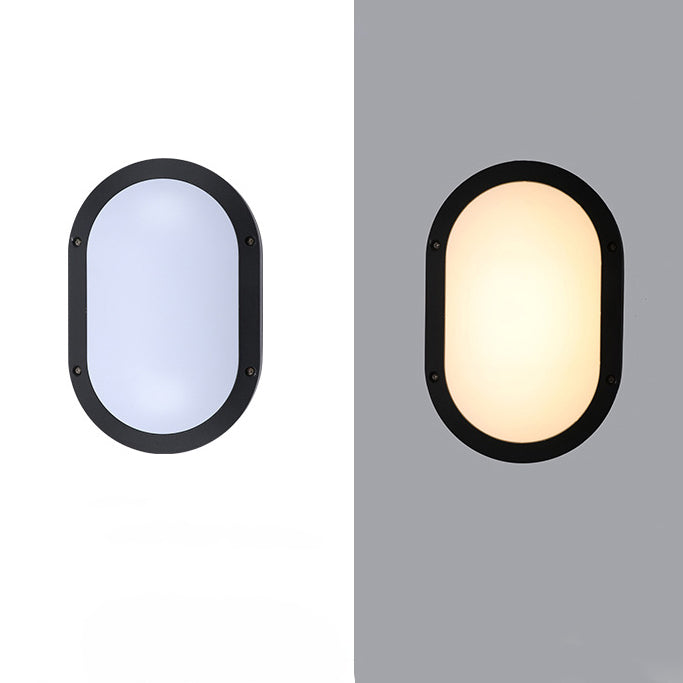 Aluminum PC Oval Patio Outdoor Light