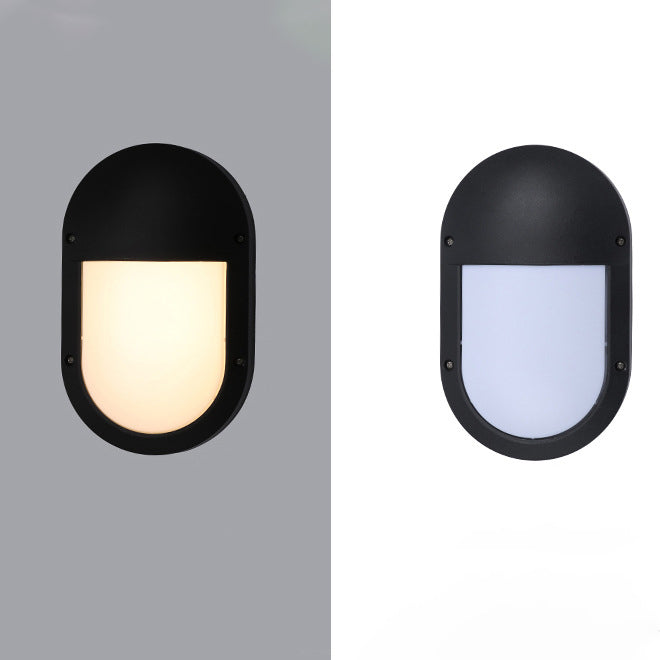 Aluminum PC Oval Patio Outdoor Light