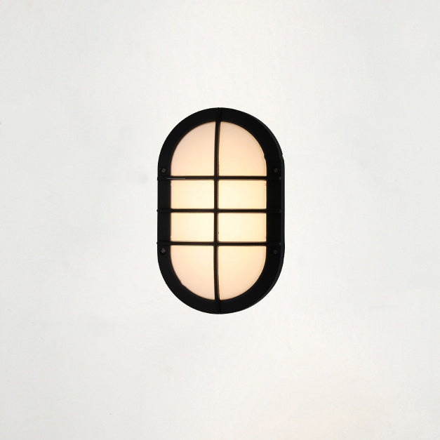 Aluminum PC Oval Patio Outdoor Light