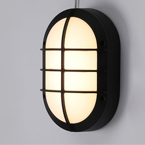 Aluminum PC Oval Patio Outdoor Light