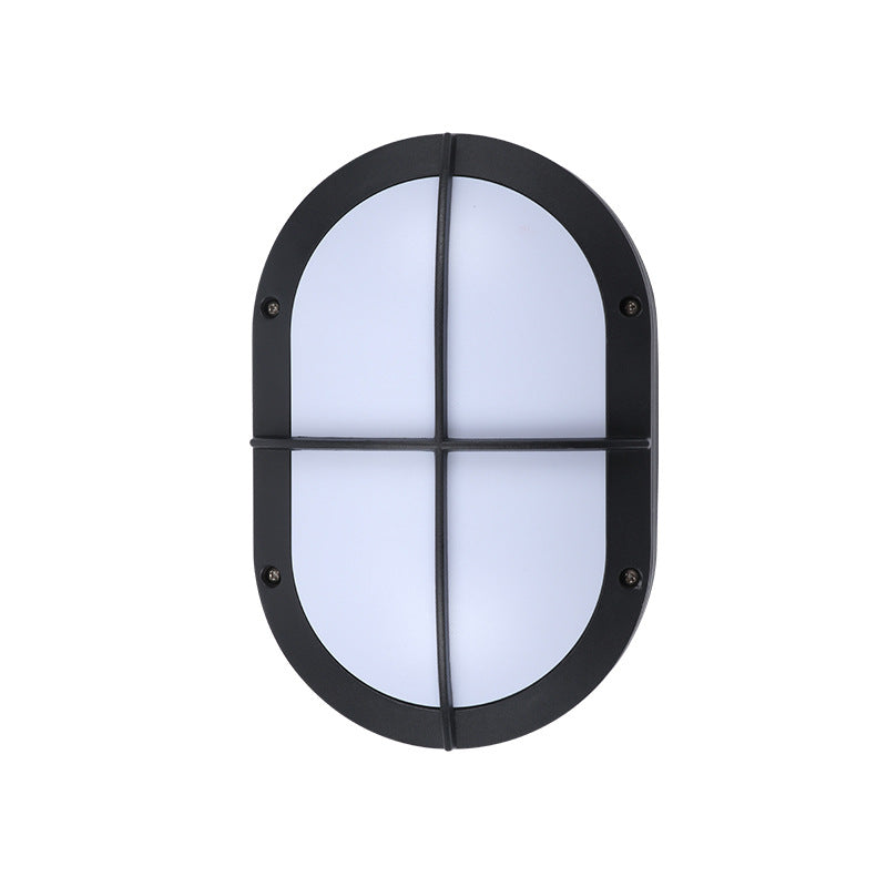 Aluminum PC Oval Patio Outdoor Light
