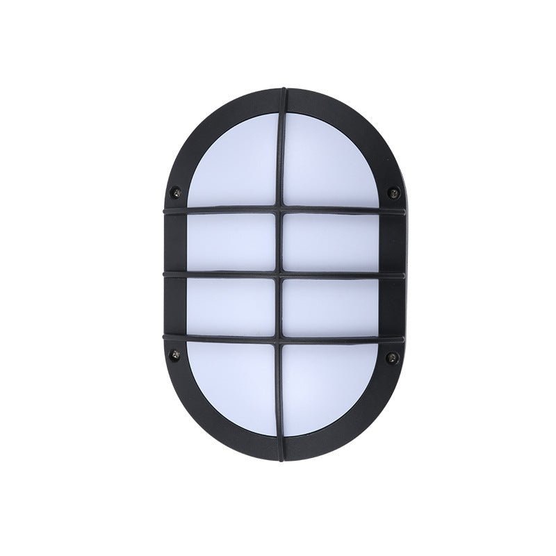 Aluminum PC Oval Patio Outdoor Light