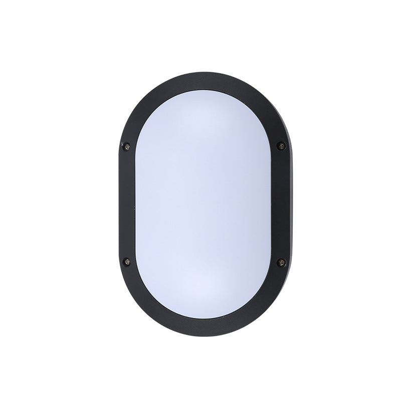 Aluminum PC Oval Patio Outdoor Light
