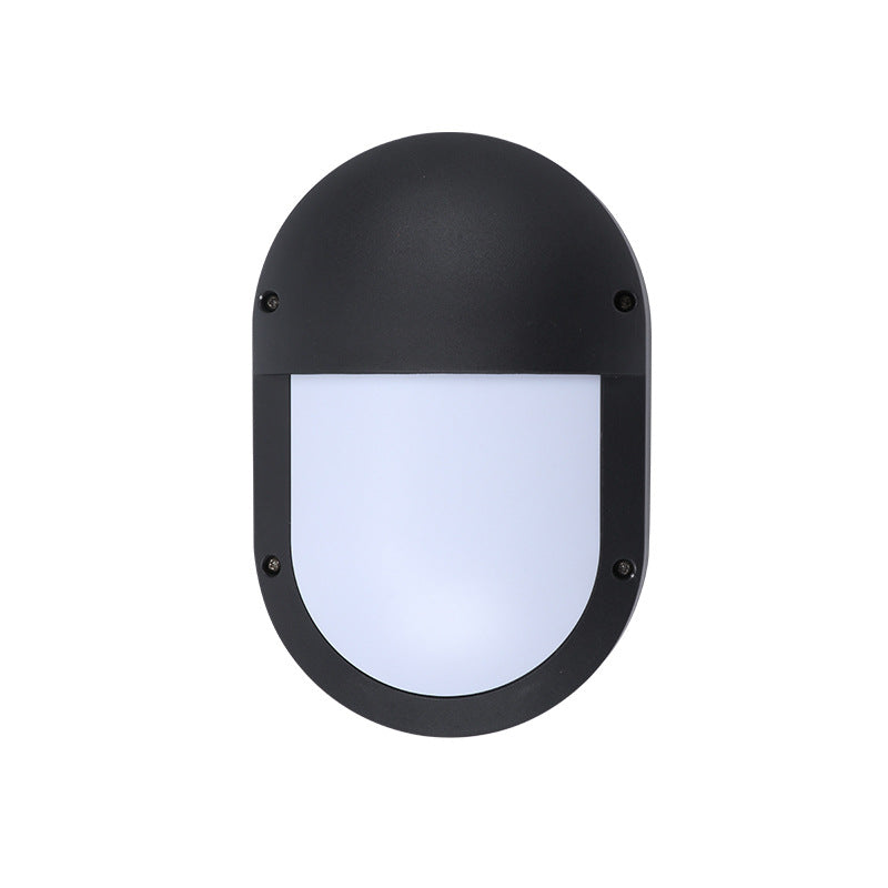 Aluminum PC Oval Patio Outdoor Light