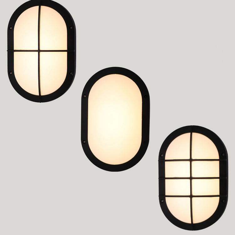 Aluminum PC Oval Patio Outdoor Light