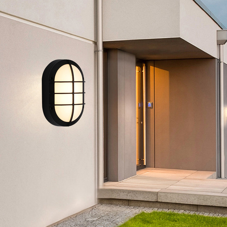 Aluminum PC Oval Patio Outdoor Light