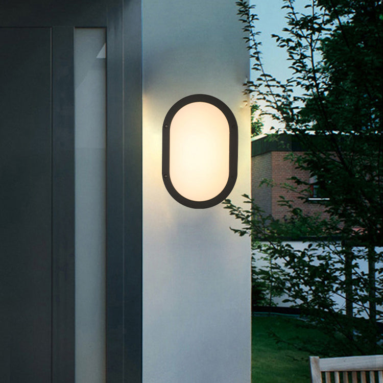 Aluminum PC Oval Patio Outdoor Light