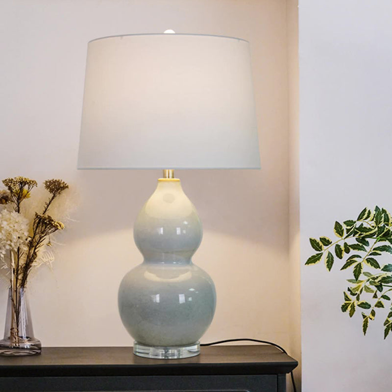 Ceramic Crystal Gourd Round Table Lamp