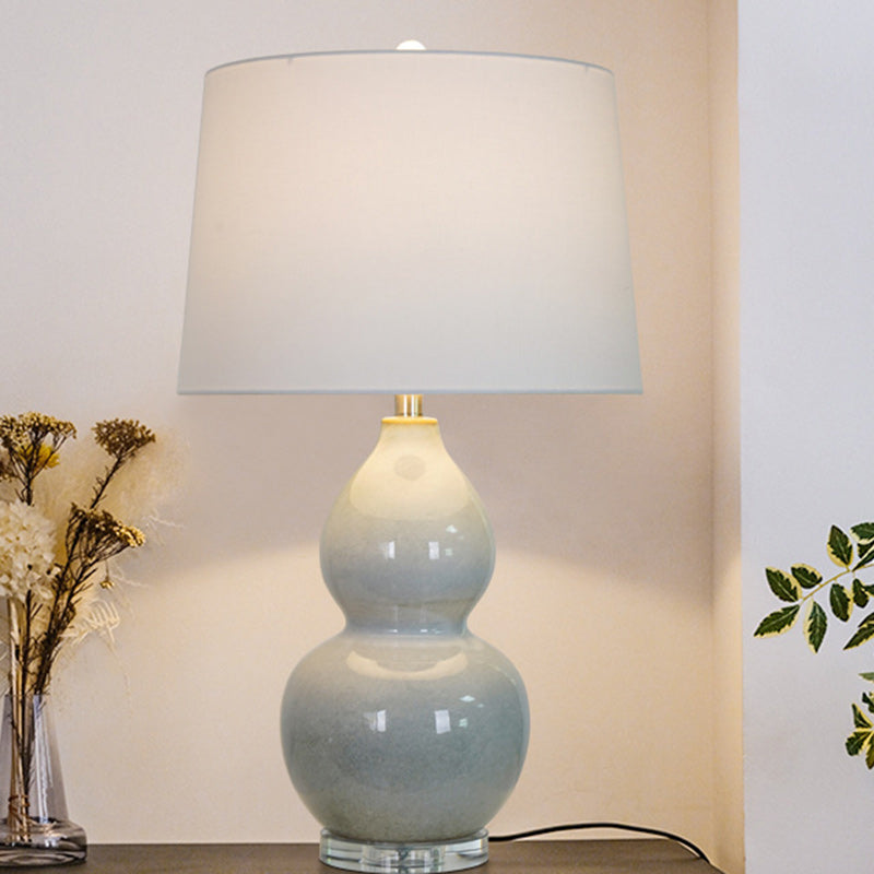 Ceramic Crystal Gourd Round Table Lamp