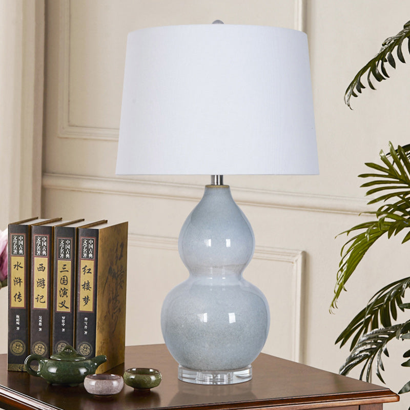 Ceramic Crystal Gourd Round Table Lamp