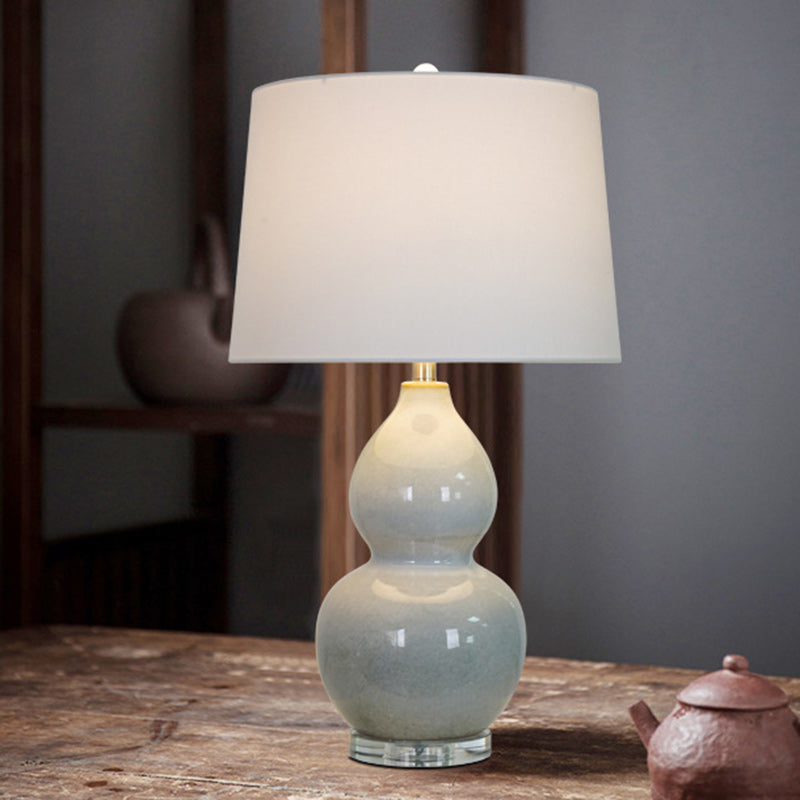 Ceramic Crystal Gourd Round Table Lamp