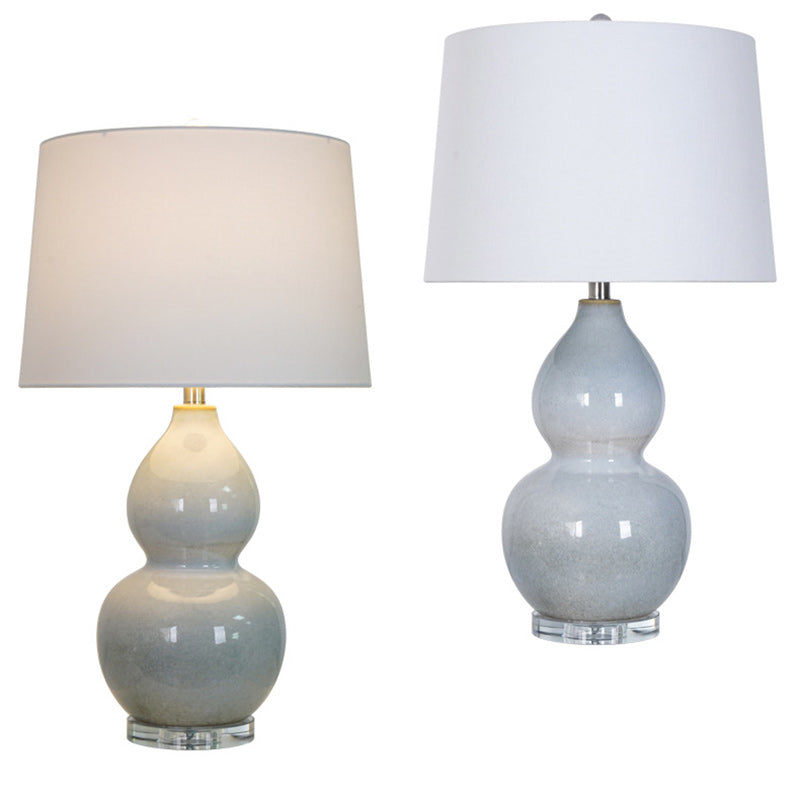 Ceramic Crystal Gourd Round Table Lamp