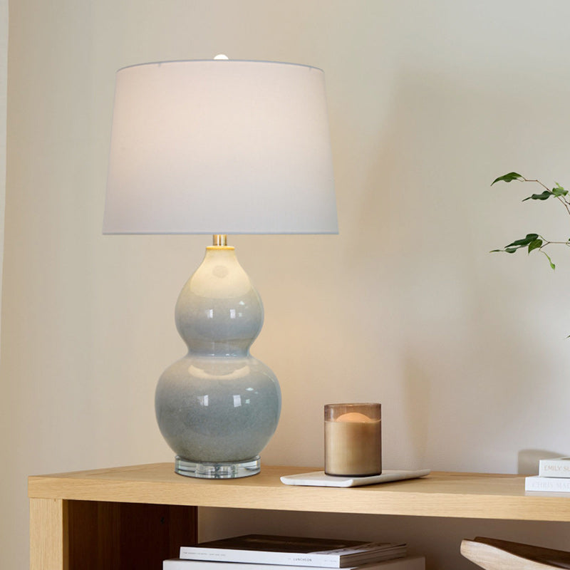 Ceramic Crystal Gourd Round Table Lamp