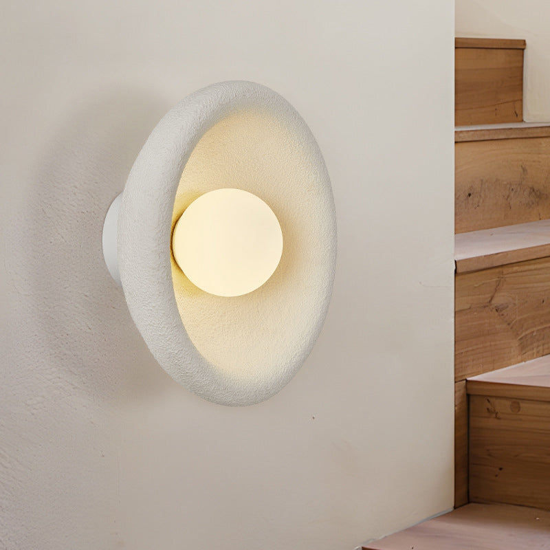 Polystyrene Bowl-Shaped Bedroom Living Wall Lamp