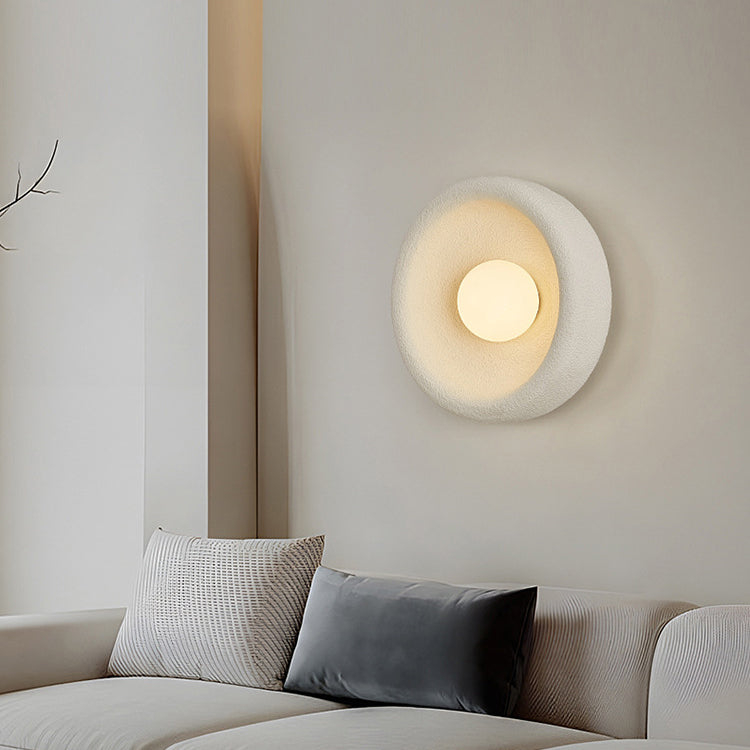 Polystyrene Bowl-Shaped Bedroom Living Wall Lamp