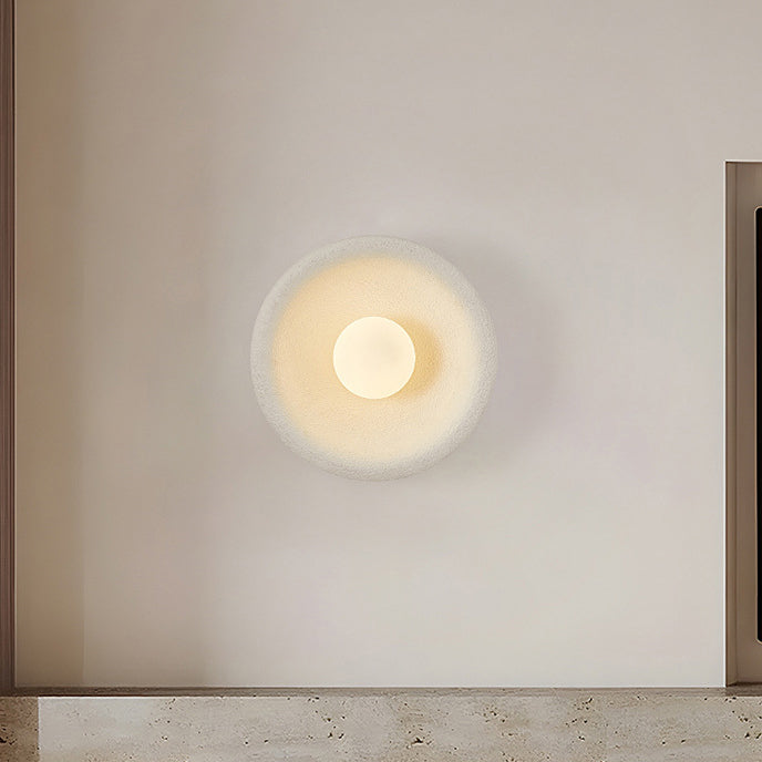 Polystyrene Bowl-Shaped Bedroom Living Wall Lamp