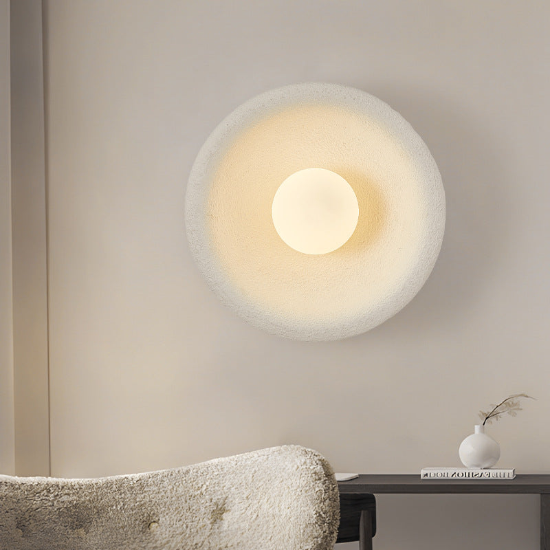 Polystyrene Bowl-Shaped Bedroom Living Wall Lamp