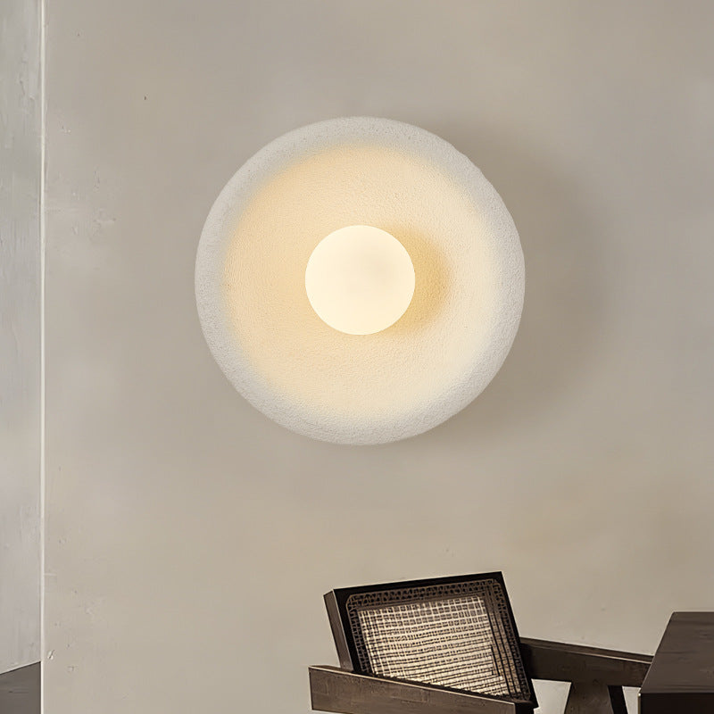 Polystyrene Bowl-Shaped Bedroom Living Wall Lamp