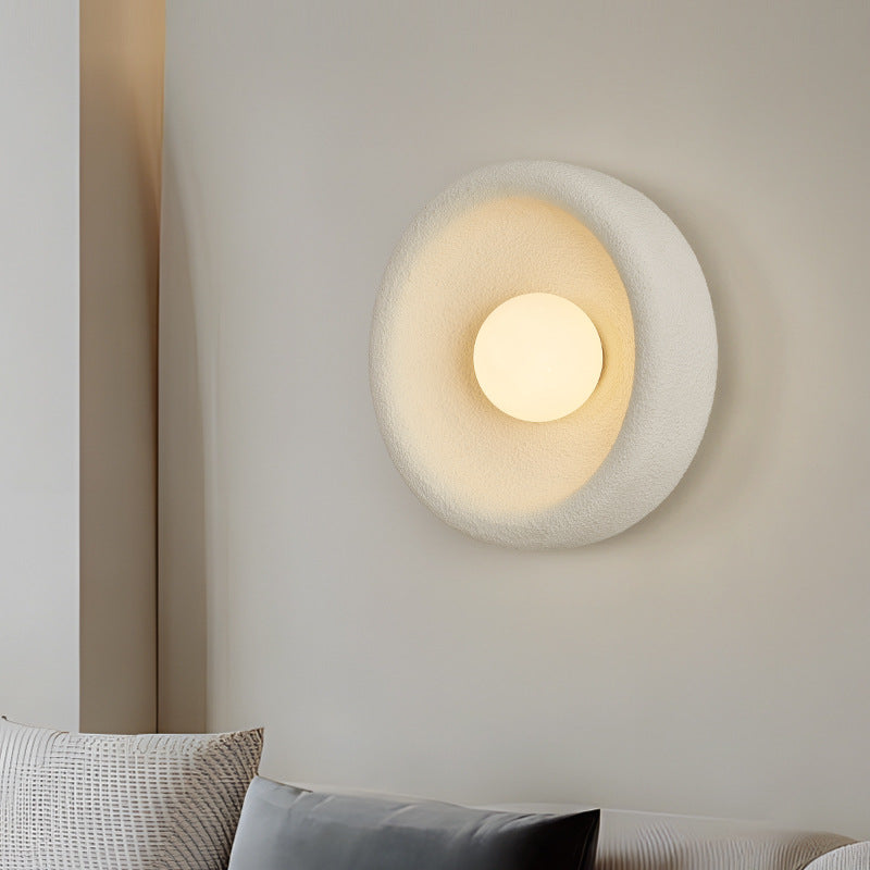Polystyrene Bowl-Shaped Bedroom Living Wall Lamp