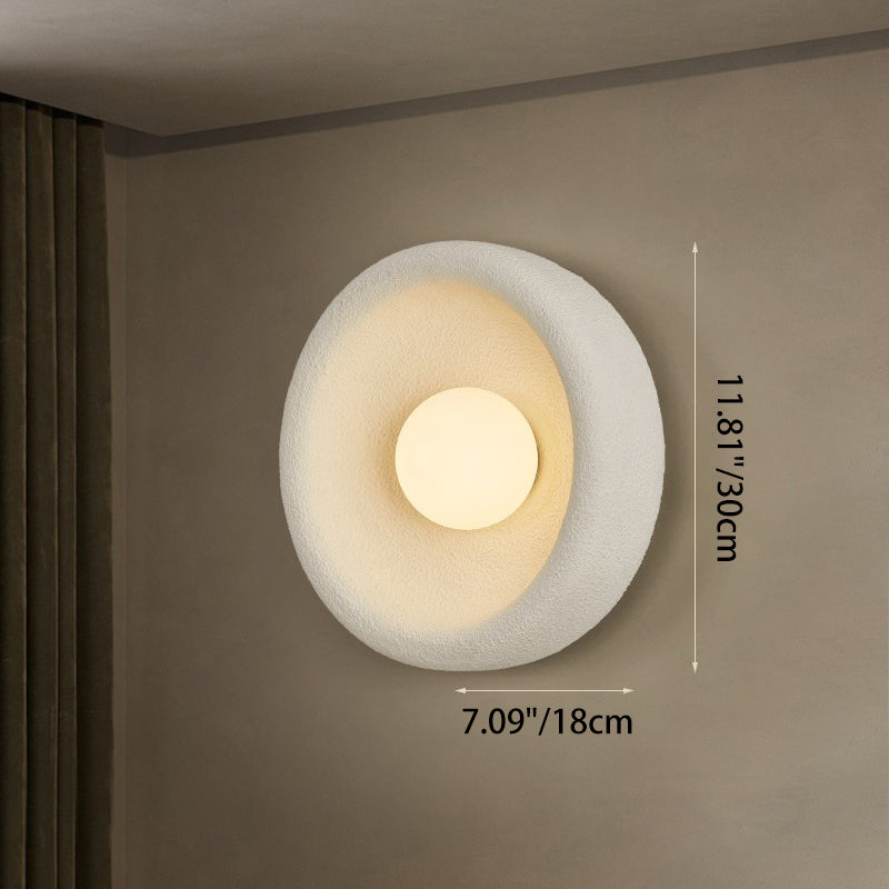 Polystyrene Bowl-Shaped Bedroom Living Wall Lamp
