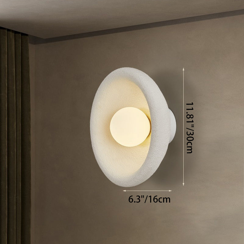 Polystyrene Bowl-Shaped Bedroom Living Wall Lamp