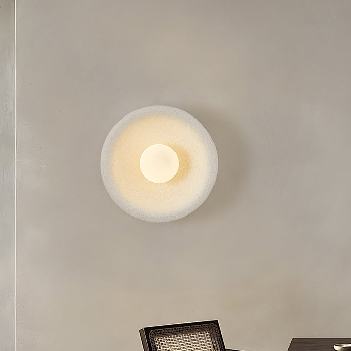 Polystyrene Bowl-Shaped Bedroom Living Wall Lamp