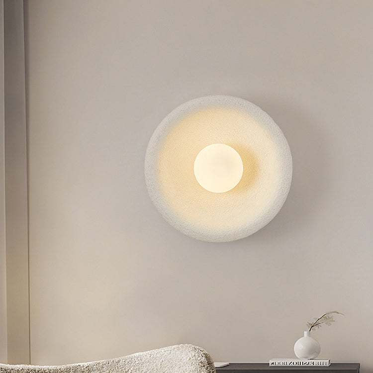 Polystyrene Bowl-Shaped Bedroom Living Wall Lamp