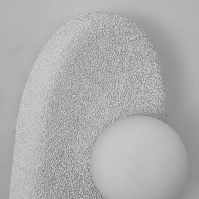 Polystyrene Oval Globe Bedroom 2-Light Wall Lamp