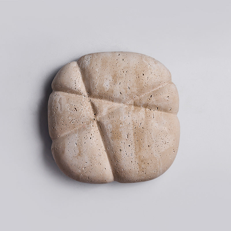 Beige Travertine Irregular Square Wall Lamp