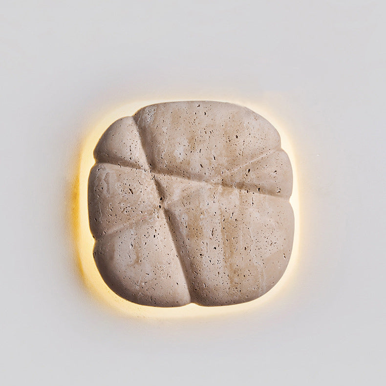 Beige Travertine Irregular Square Wall Lamp