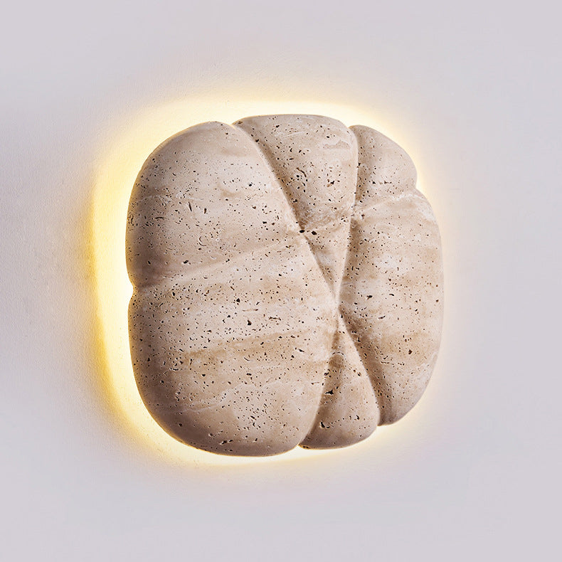 Beige Travertine Irregular Square Wall Lamp