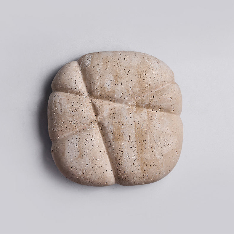Beige Travertine Irregular Square Wall Lamp