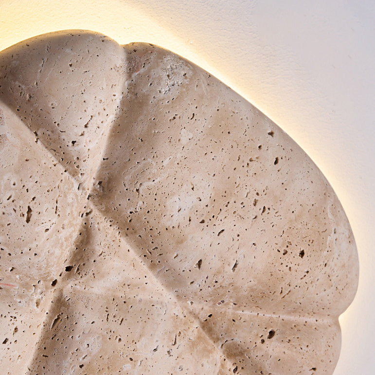 Beige Travertine Irregular Square Wall Lamp