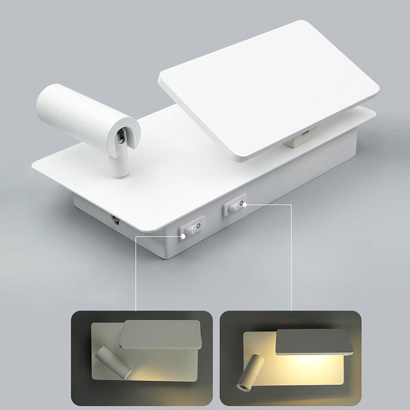 Aluminum Rectangular Bedroom Living Wall Lamp