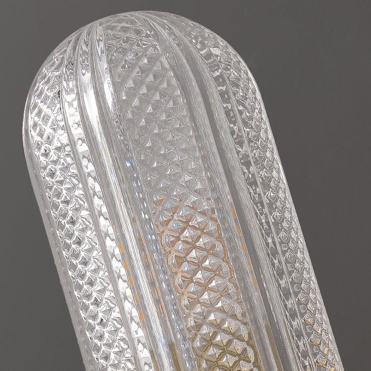 Copper Glass Cylinder Diamond 2-Light Wall Lamp