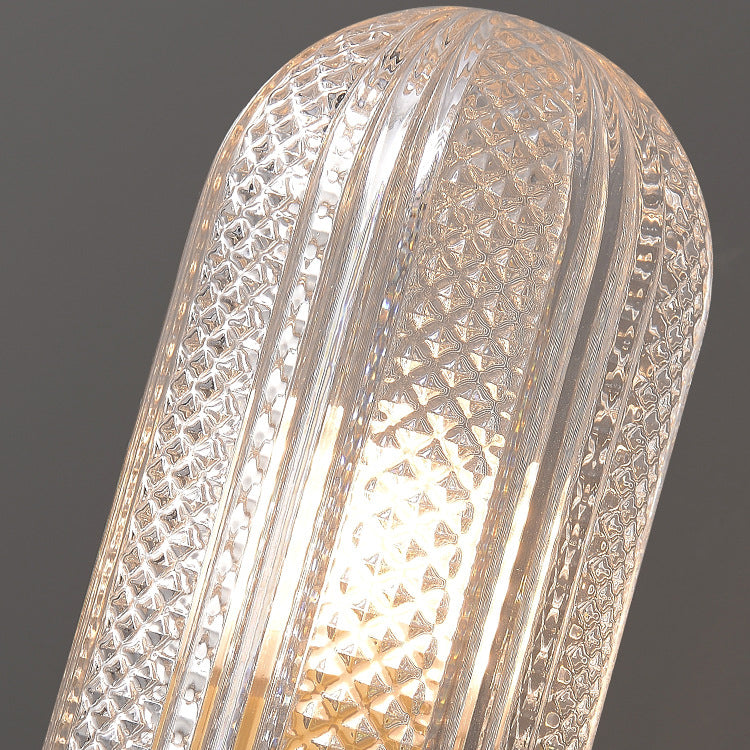 Copper Glass Cylinder Diamond 2-Light Wall Lamp
