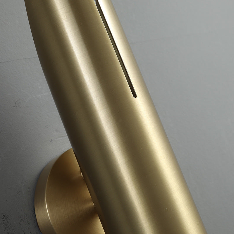 Copper Triangular Cylindrical Living Wall Lamp