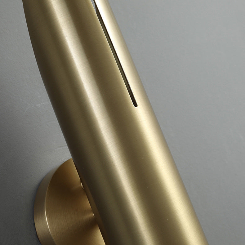 Copper Triangular Cylindrical Living Wall Lamp