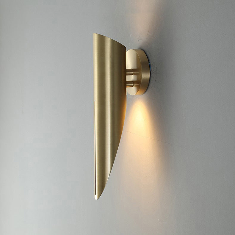 Copper Triangular Cylindrical Living Wall Lamp