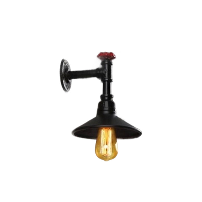 Iron Cone-Shaped Water Pipe Wall Lamp