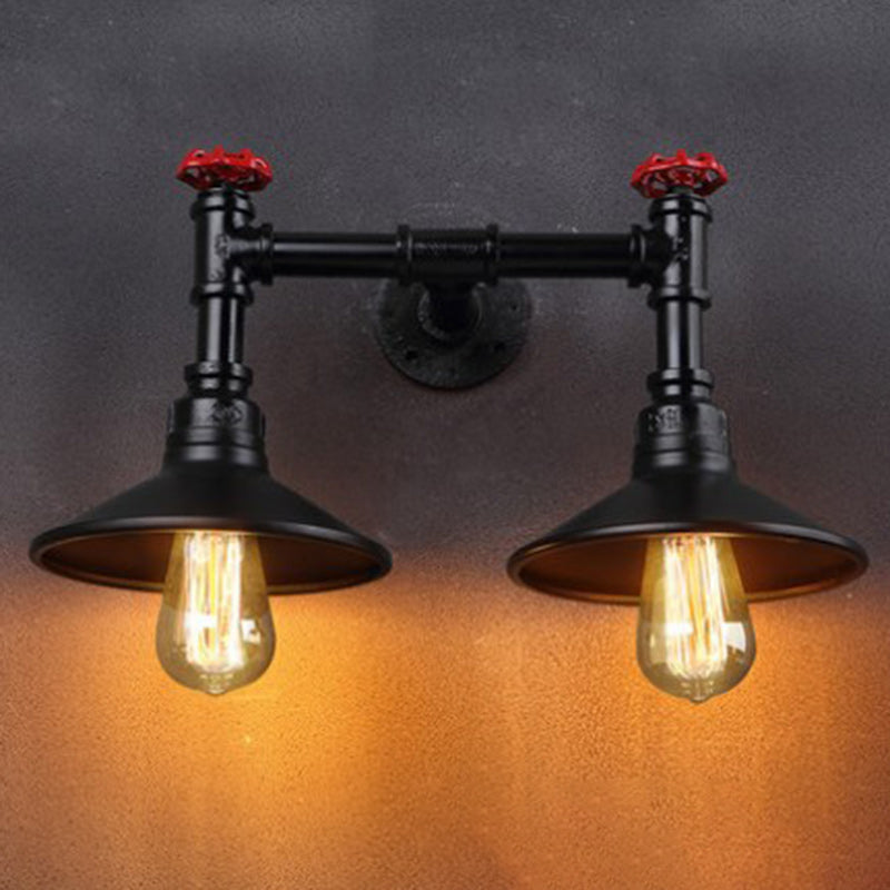Iron Cone-Shaped Water Pipe Wall Lamp