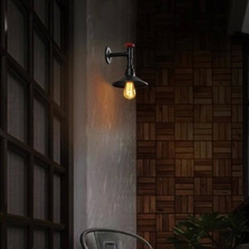 Iron Cone-Shaped Water Pipe Wall Lamp